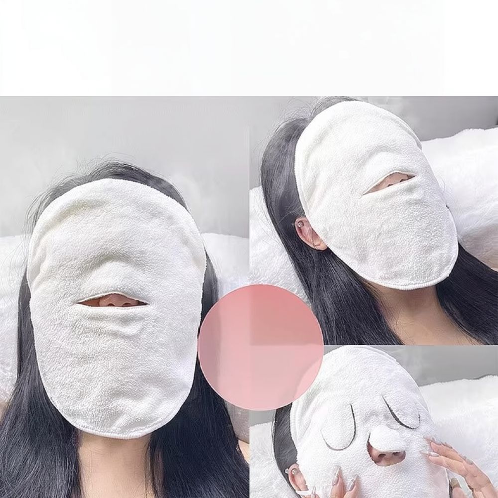 Luxury Skincare Tools - ผ้าขนหนูสำหรับอบไอน้ำบนใบหน้า เพื่อการดูแลผิวพรรณ ให้ความร้อน ช่วยทำความสะอาดรูขุมขน ผ้าคอรัลฟลีซเนื้อนุ่ม อุปกรณ์บำรุงผิวหน้าให้ชุ่มชื้น